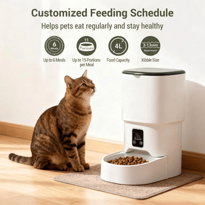 Automatic Pet Feeder 4L with Wi-Fi & Timer |  FLUFFSY
