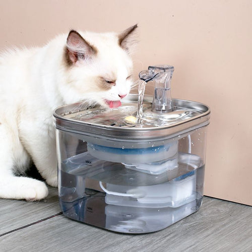 2.2L Stainless Steel Cat/Dog Water Fountain